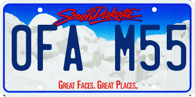 SD license plate 0FAM55