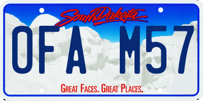 SD license plate 0FAM57
