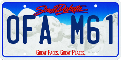 SD license plate 0FAM61