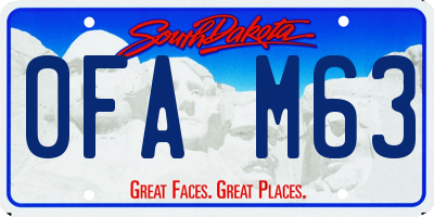 SD license plate 0FAM63