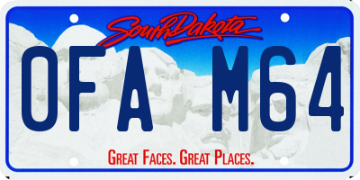 SD license plate 0FAM64