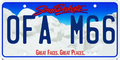 SD license plate 0FAM66
