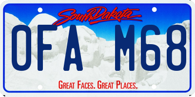SD license plate 0FAM68