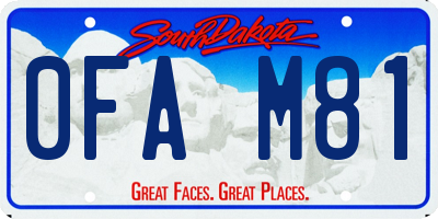 SD license plate 0FAM81