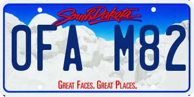 SD license plate 0FAM82