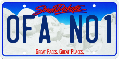 SD license plate 0FAN01