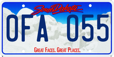 SD license plate 0FAO55