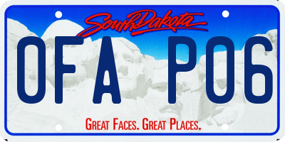 SD license plate 0FAP06