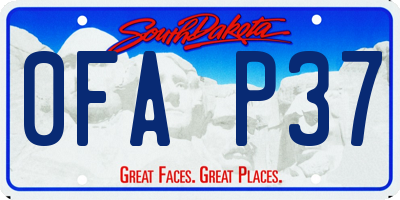 SD license plate 0FAP37