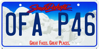 SD license plate 0FAP46