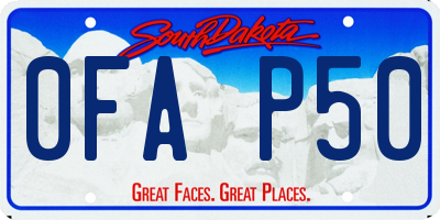 SD license plate 0FAP50