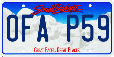 SD license plate 0FAP59
