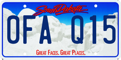 SD license plate 0FAQ15