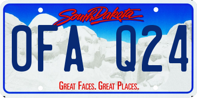 SD license plate 0FAQ24