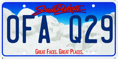 SD license plate 0FAQ29