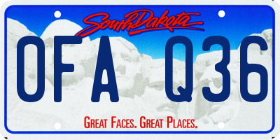 SD license plate 0FAQ36