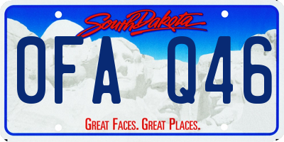 SD license plate 0FAQ46