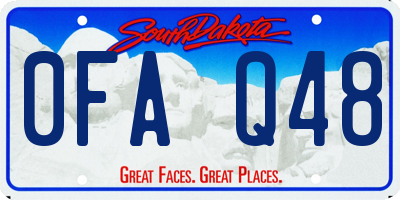 SD license plate 0FAQ48
