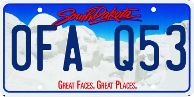 SD license plate 0FAQ53