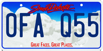 SD license plate 0FAQ55