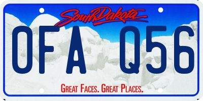 SD license plate 0FAQ56