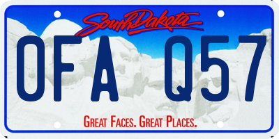SD license plate 0FAQ57