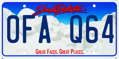 SD license plate 0FAQ64