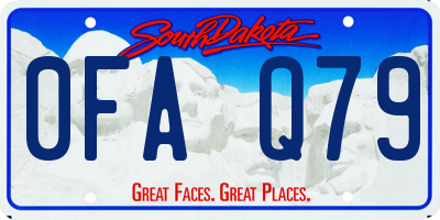 SD license plate 0FAQ79