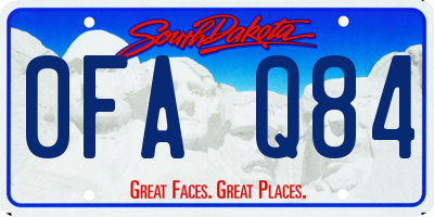 SD license plate 0FAQ84
