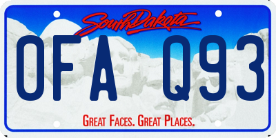 SD license plate 0FAQ93