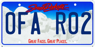 SD license plate 0FAR02