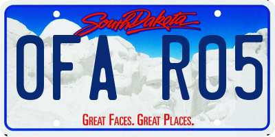 SD license plate 0FAR05
