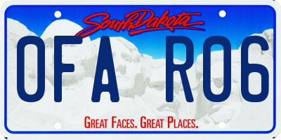 SD license plate 0FAR06