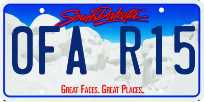 SD license plate 0FAR15