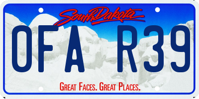 SD license plate 0FAR39