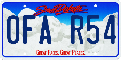 SD license plate 0FAR54