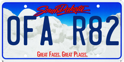 SD license plate 0FAR82