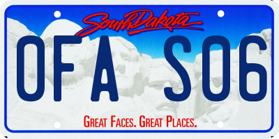 SD license plate 0FAS06