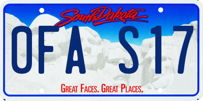 SD license plate 0FAS17