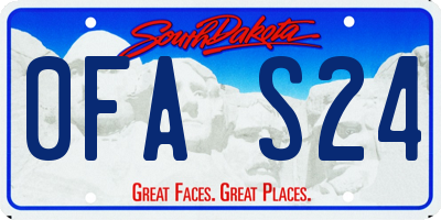 SD license plate 0FAS24