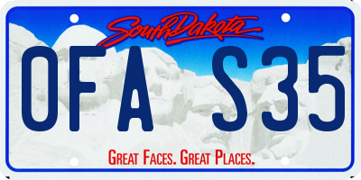SD license plate 0FAS35