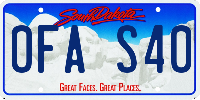 SD license plate 0FAS40