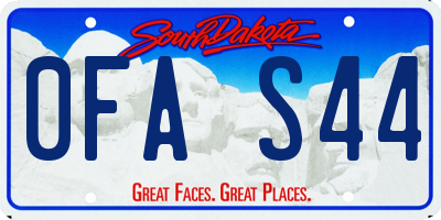 SD license plate 0FAS44