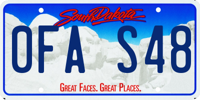SD license plate 0FAS48