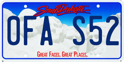 SD license plate 0FAS52
