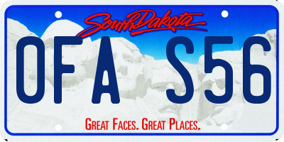 SD license plate 0FAS56
