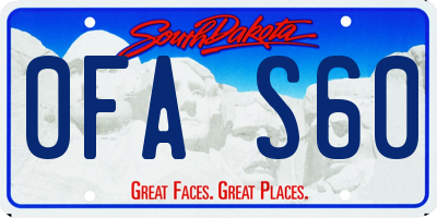 SD license plate 0FAS60