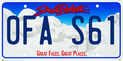SD license plate 0FAS61