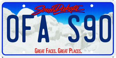 SD license plate 0FAS90
