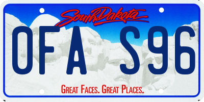 SD license plate 0FAS96